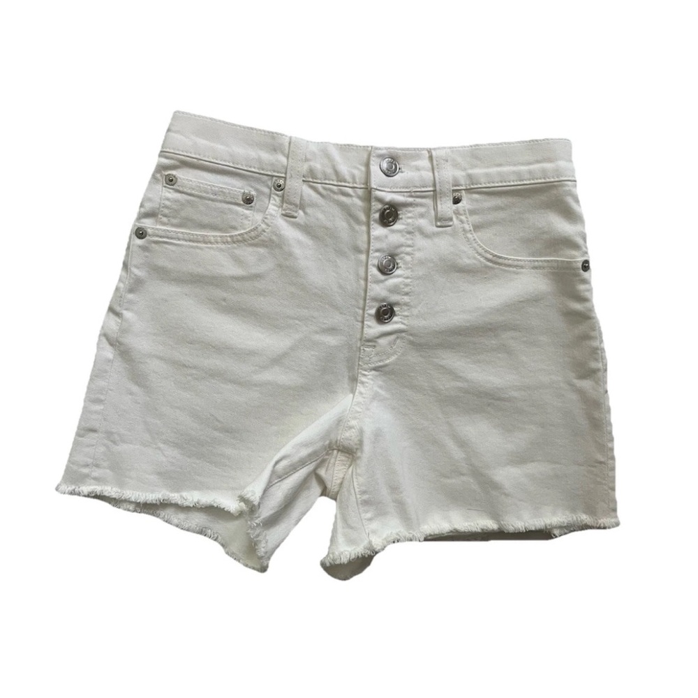 BNWT Jcrew High Waisted Off White Demin Shorts Size 25, Casual, Back to School
